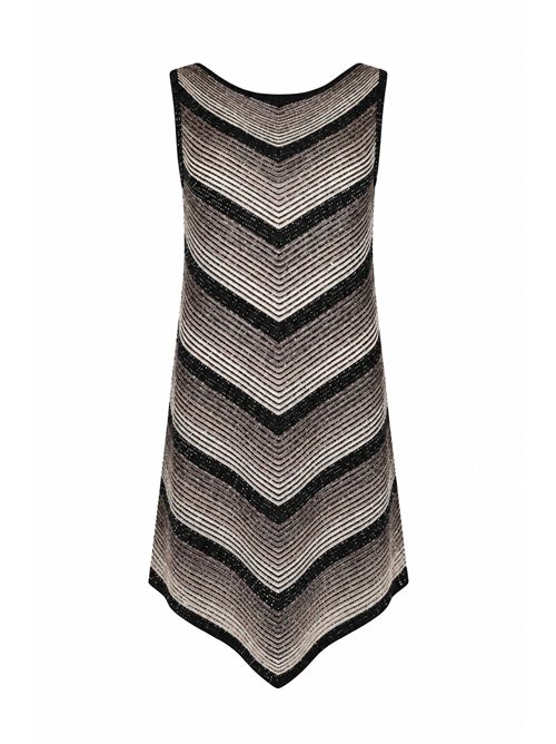 Abito degradé lurex in misto viscosa D. Exterior | 62080 R2NERO